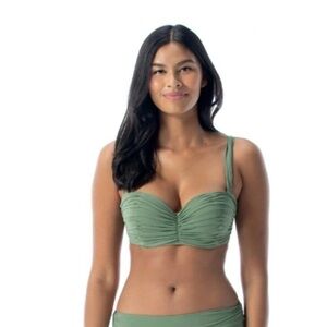 COCO REEF Women's Charisma Bra-Sized Bikini Top Palm Green 32/34DD swimwear top